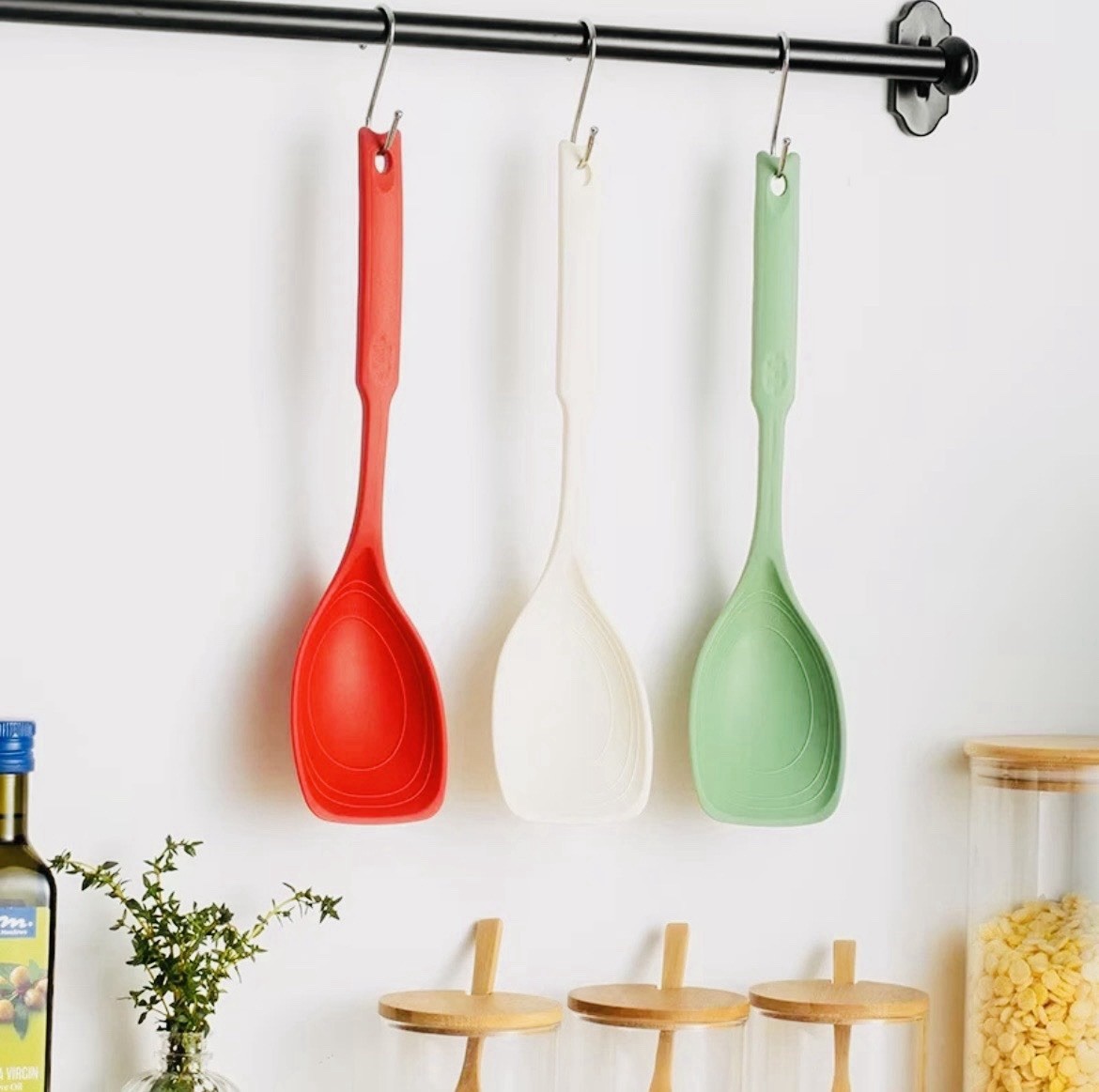 Two-In-One Silicone Spatula and Spoon High-Temperature Resistant and Non-Stick gallery
