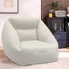 Linen Blend Inflatable Lazy Chair 41"×40"×30" Removable Cover for Living Room gallery