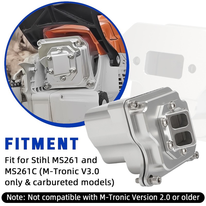 Chainsaw Muffler Kit Lightweight Performance for Stihl MS261 and MS261C Aluminum gallery