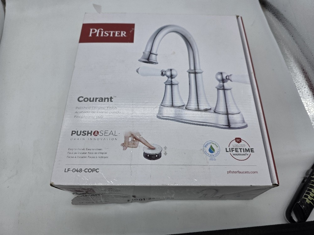 Pfister Courant Polished Chrome 2-Handle 4-in Centerset WaterSense Bathroom Sink gallery