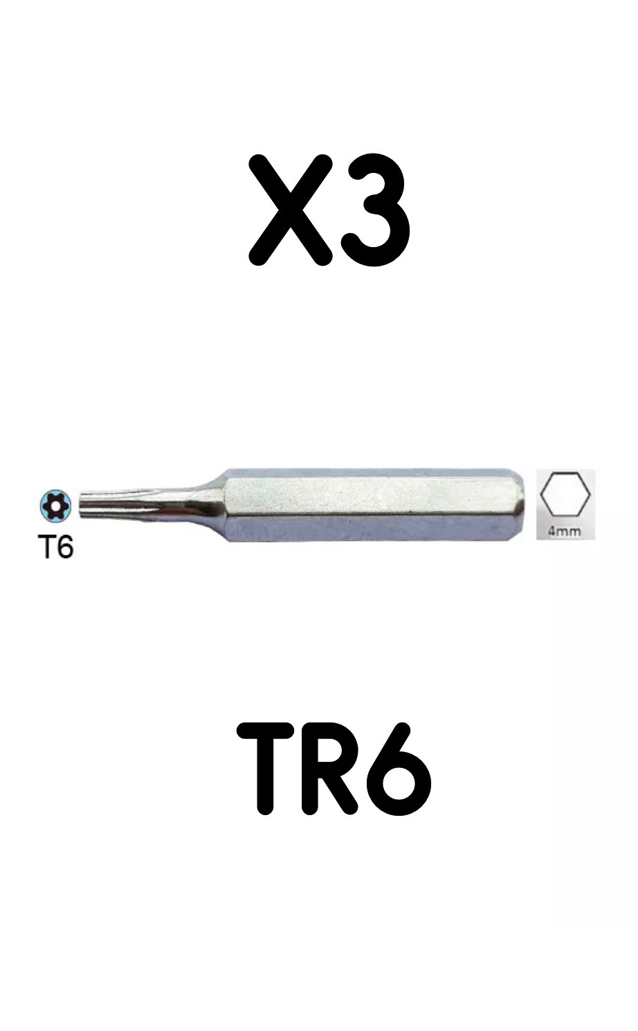 TR6 Torx 4mm Precision Security Screwdriver Bit Maintenance Repair Tools T6 T6H gallery