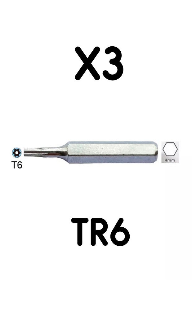 TR6 Torx 4mm Precision Security Screwdriver Bit Maintenance Repair Tools T6 T6H