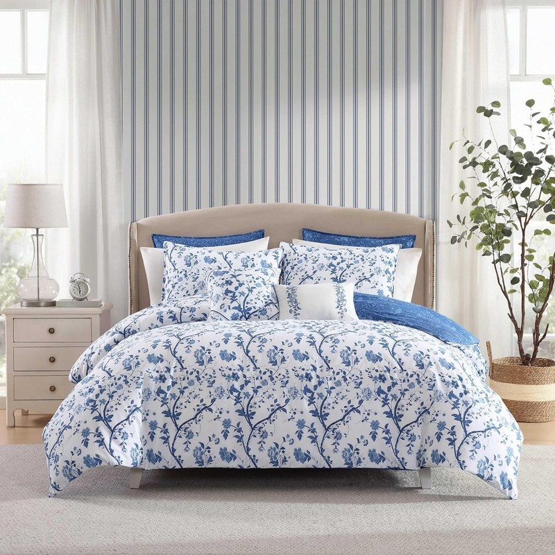Queen Comforter Set, Soft & Reversible Cotton Bedding, Medium Weight for Rou... gallery