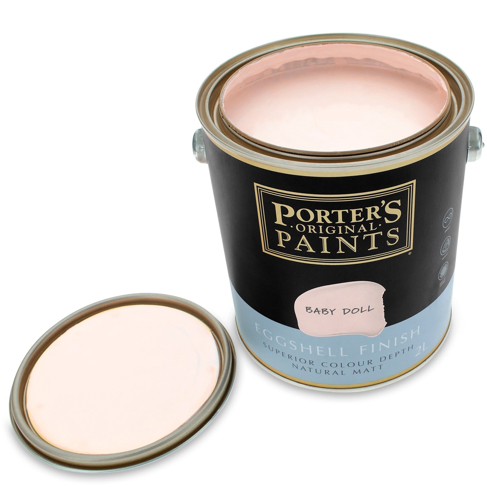 Porter's 2L Baby Doll Eggshell Finish Broadwall Washable Paint gallery