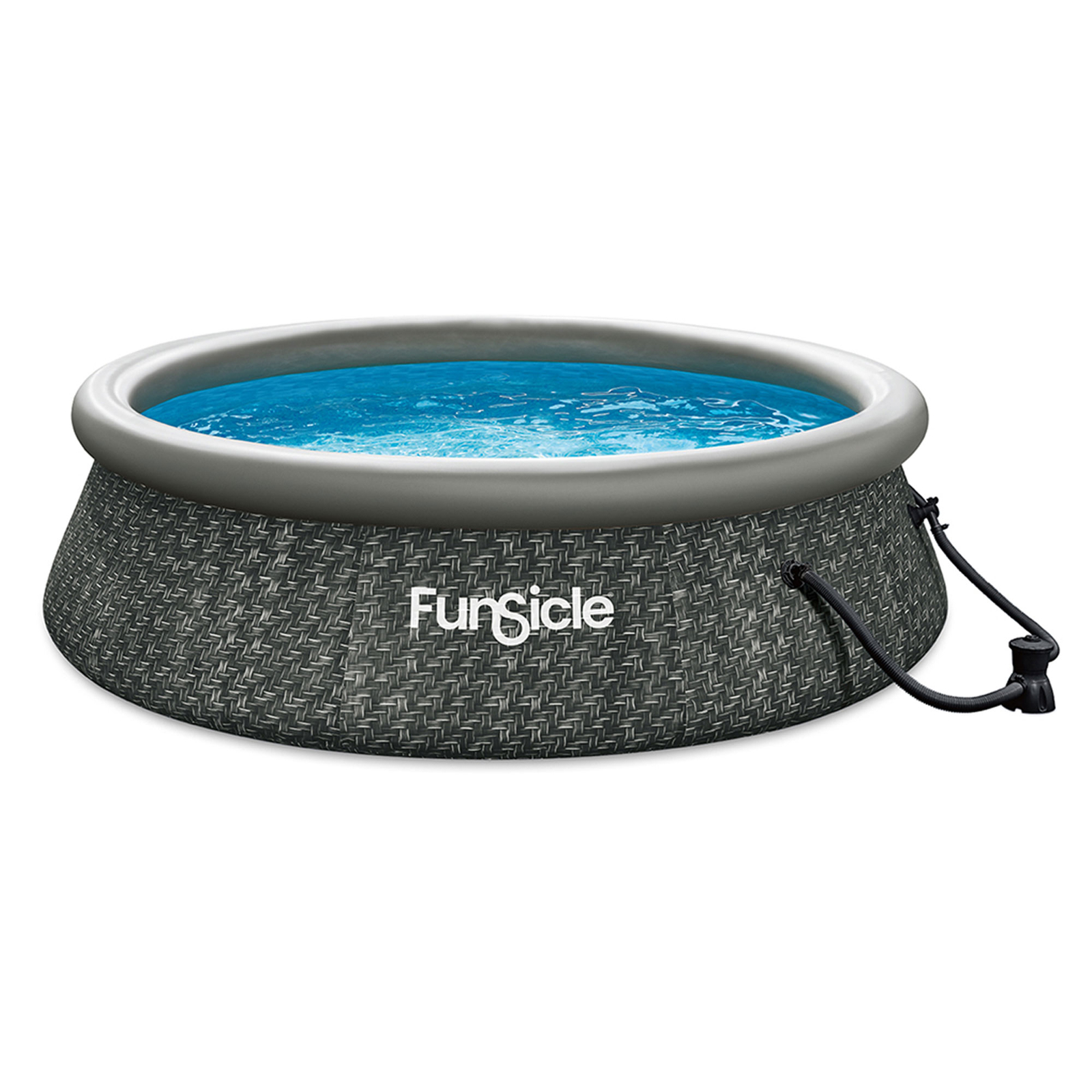 Funsicle 10' x 30" QuickSet Ring Top Above Ground Swimming Pool, Herringbone gallery