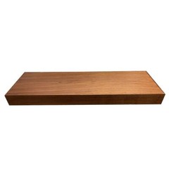 Rok Hardware Single Piece Floating Kitchen Shelf, 42 Inch Length, Walnut Finish