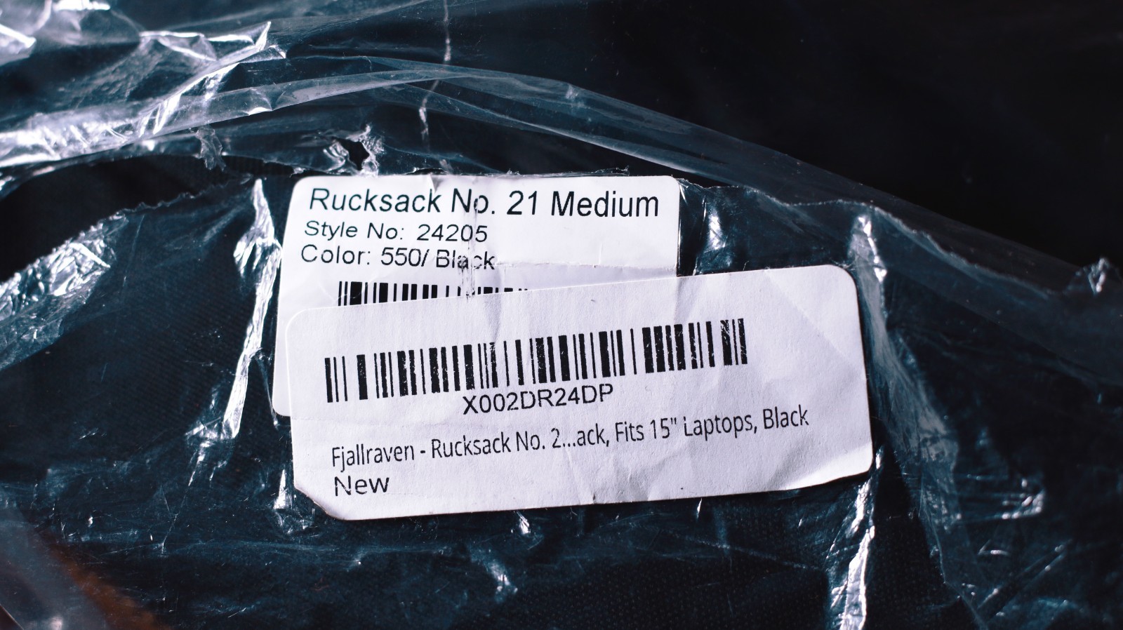 Fjallraven Rucksack No. 21 backpack (Medium, Black) - New 3