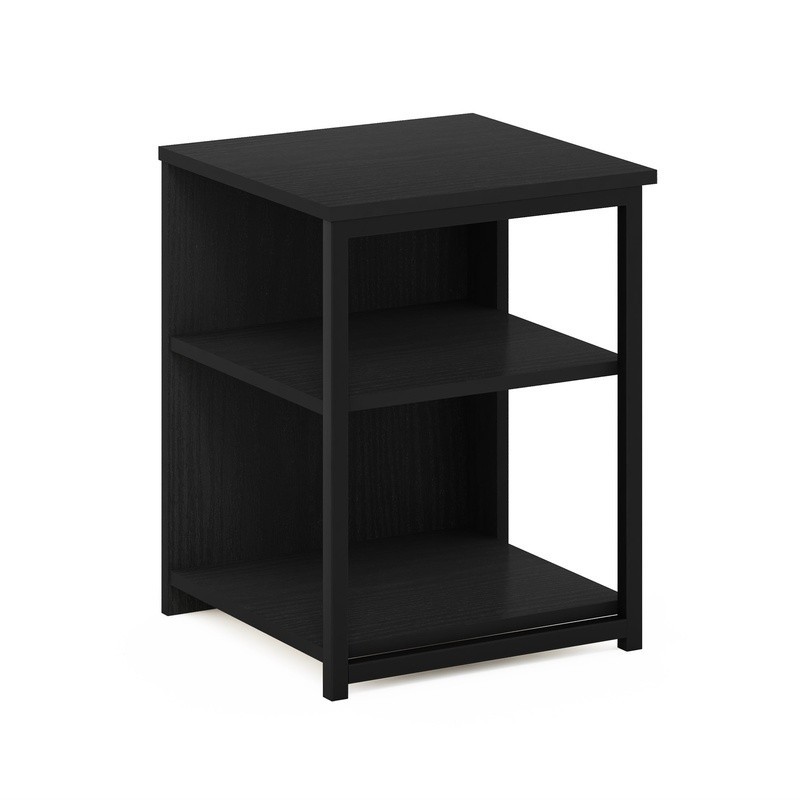 Contemporary Coffee Table Open Shelf Storage Engineered Wood Metal Frame Indoor gallery
