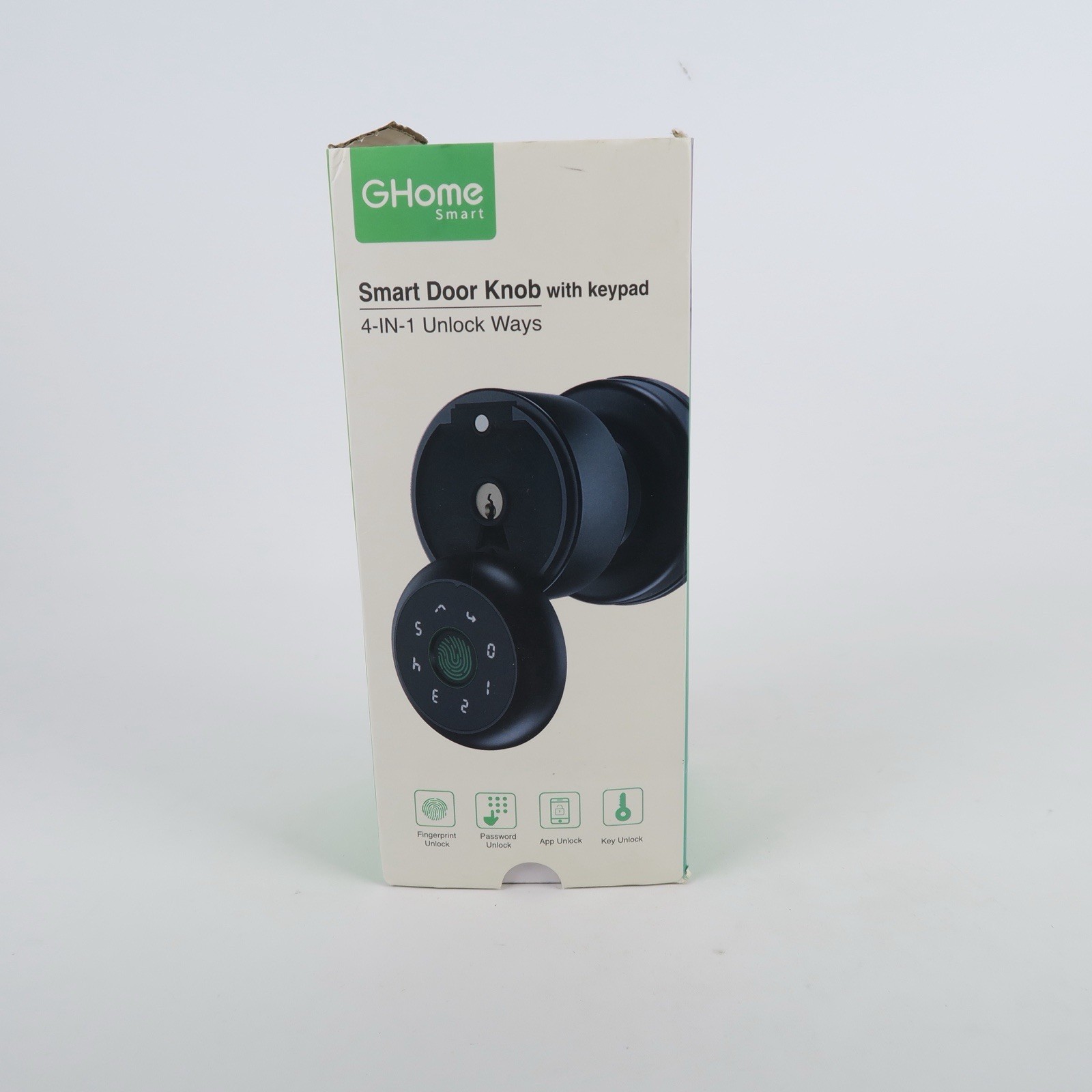 Smart Door Knob with Keypad, Fingerprint, App Control,BLACK gallery