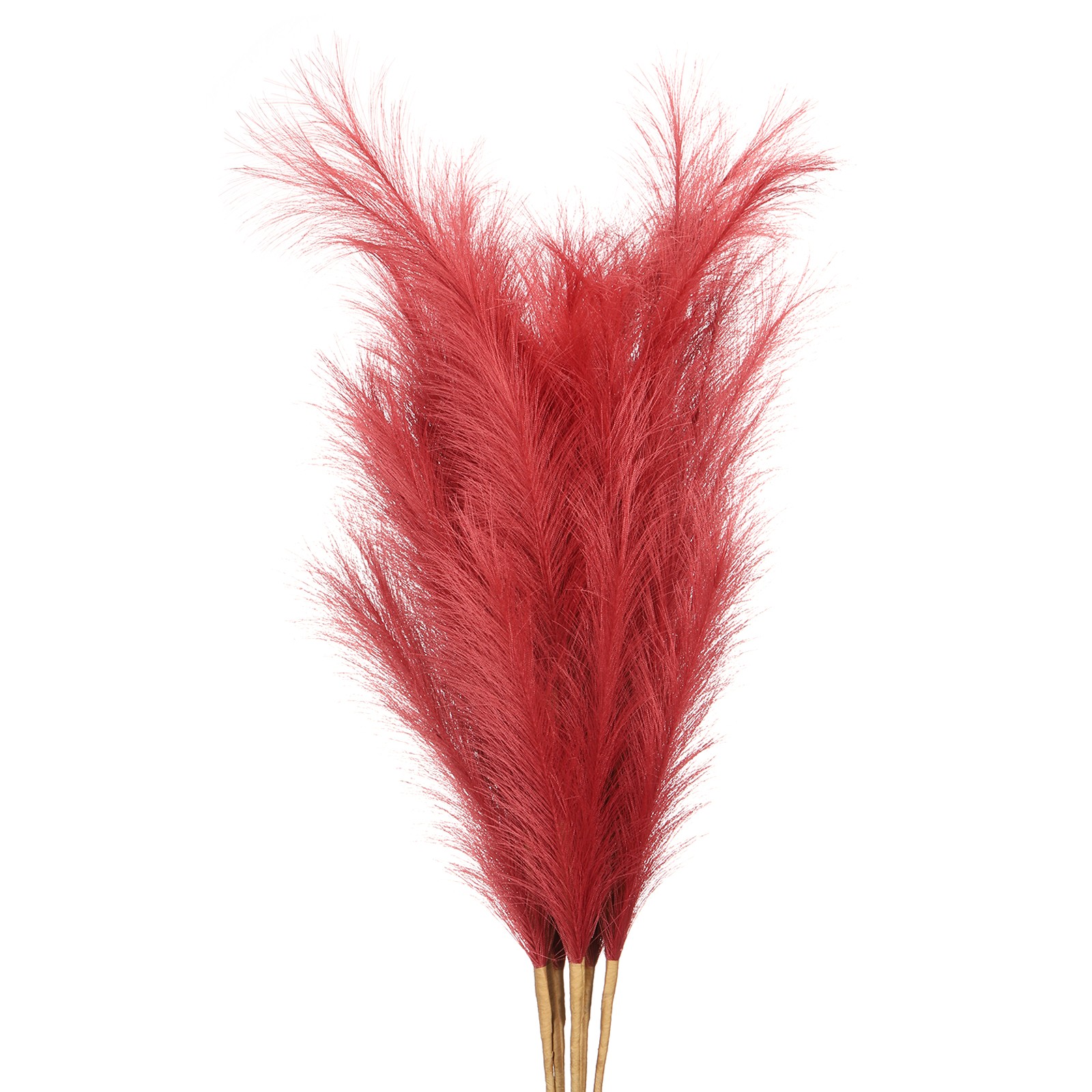 37.8in Pampas Grass Decor, 7 Pcs Artificial Pampas Grass Bulk, Dark Red gallery