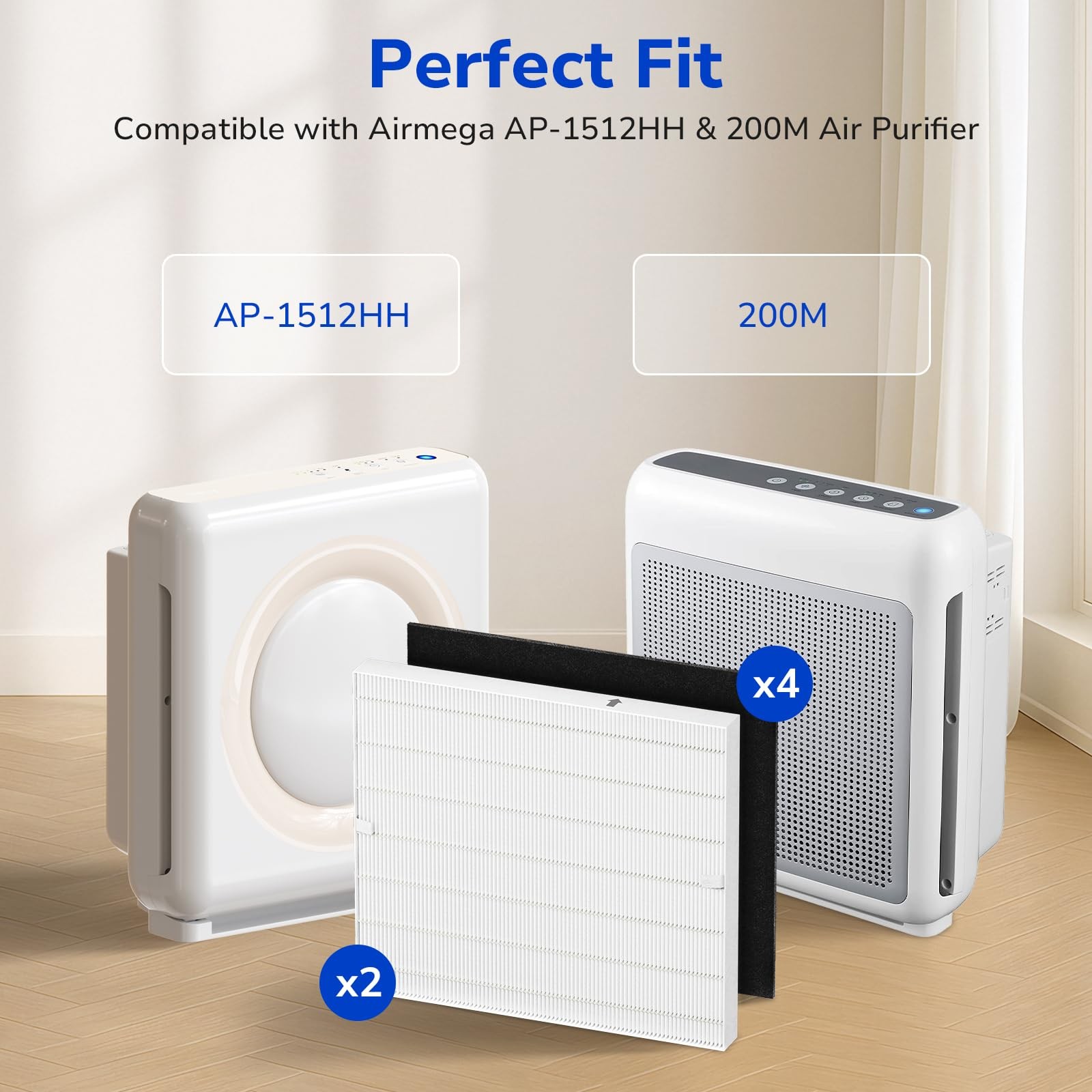 Fil-fresh 2-Pack Airmega 2 HEPA + 4 Prefilters, 2 + 4 Carbon Filter gallery