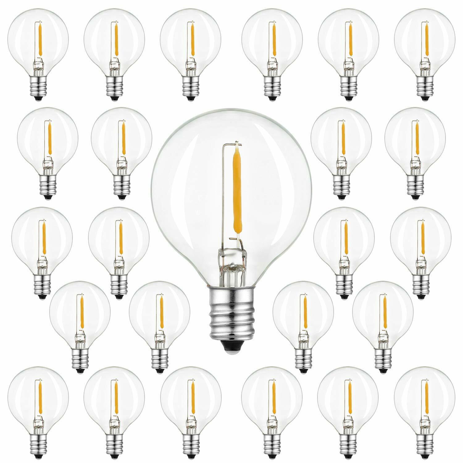 Clear G40 Globe LED Bulbs Dimmable for Outdoor String Light Bulbs Replacement gallery
