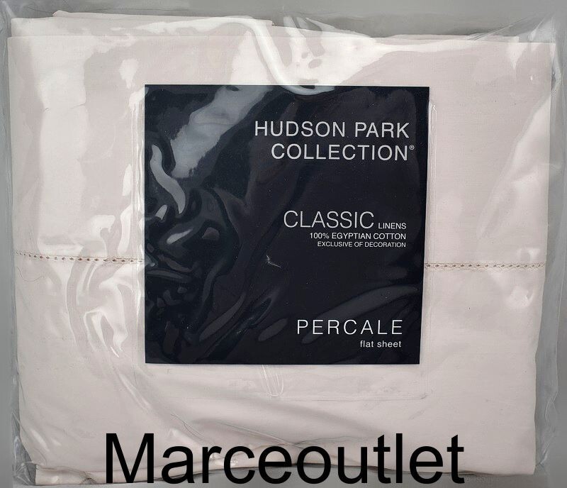 Hudson Park Classic Linens Egyptian Cotton Percale FULL Flat Sheet Blush gallery