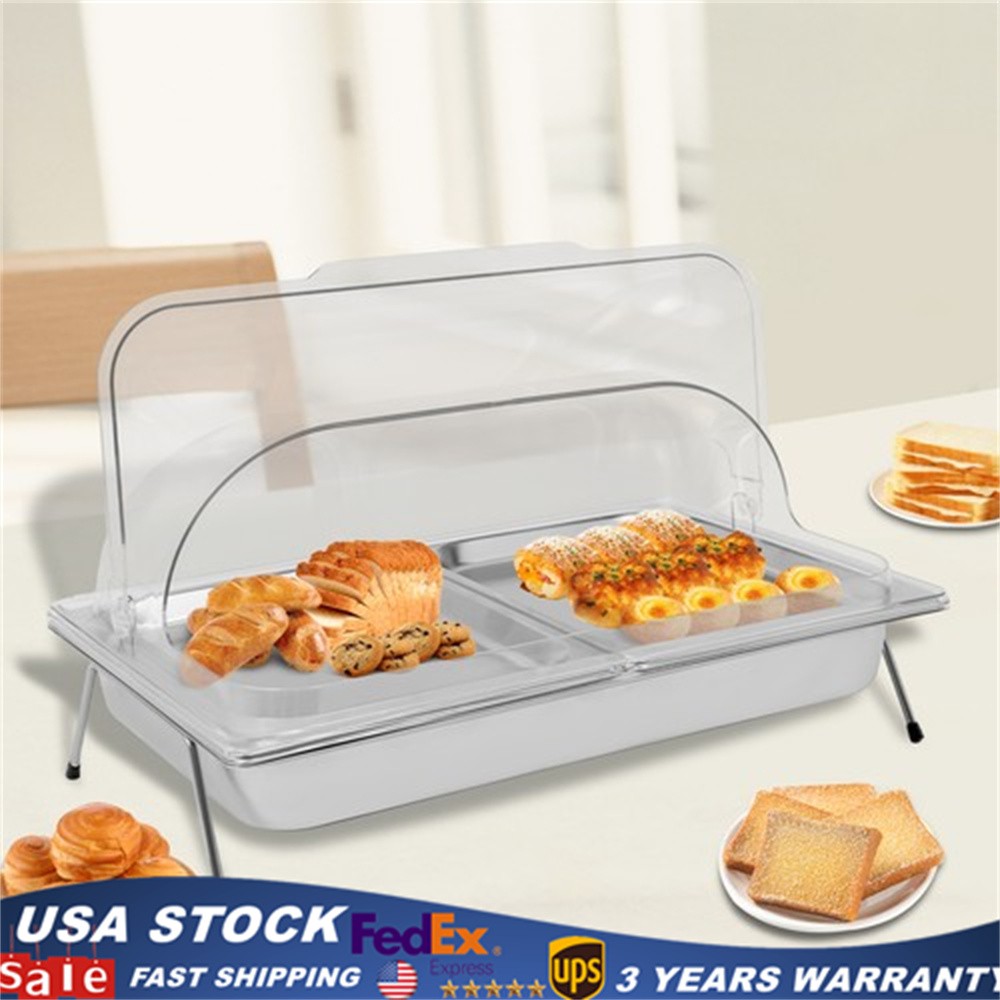 Countertop Food Serving Display Container Condiment Dispenser Tray with Lid gallery