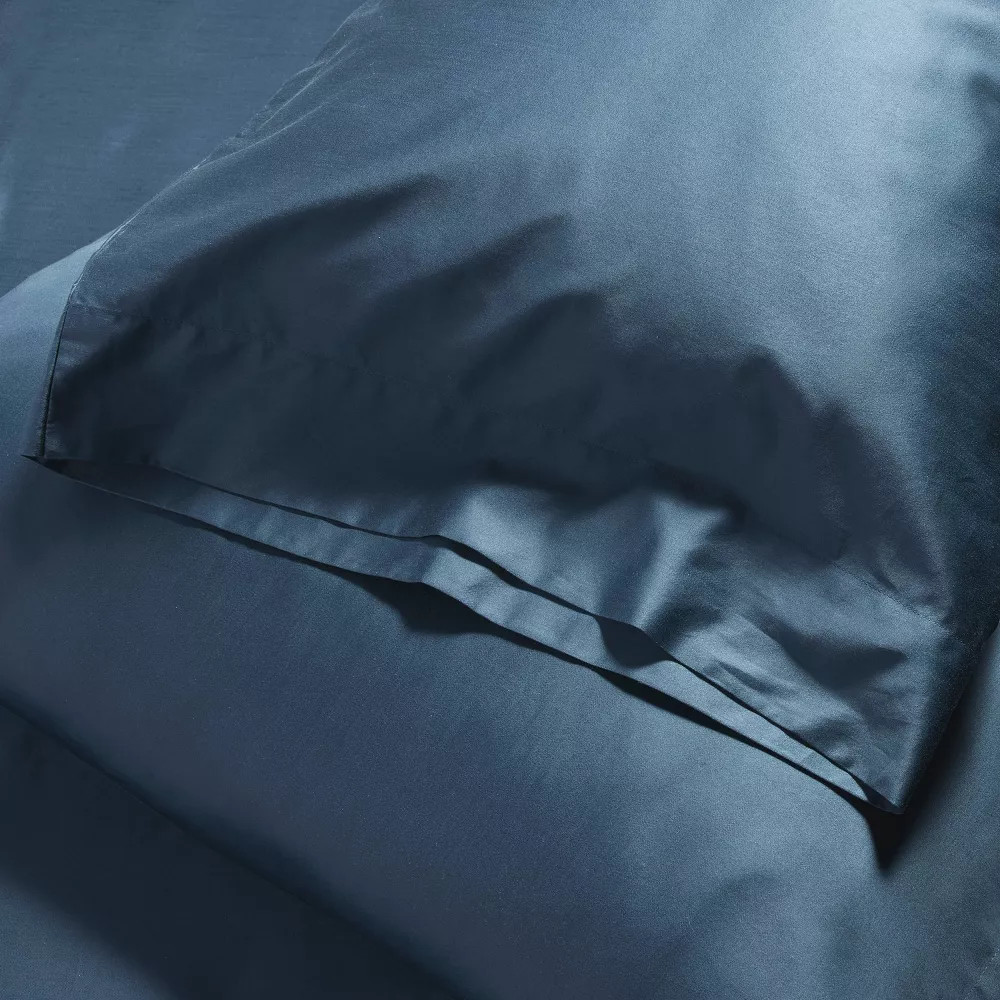 Standard 600 Thread Count Sateen Pillowcases Dark Mineral Blue - Casaluna gallery