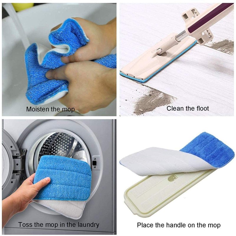 Microfiber Replacement Mop Pad, 18" x 6" Wet & Dry Home & Commercial Cleaning... gallery