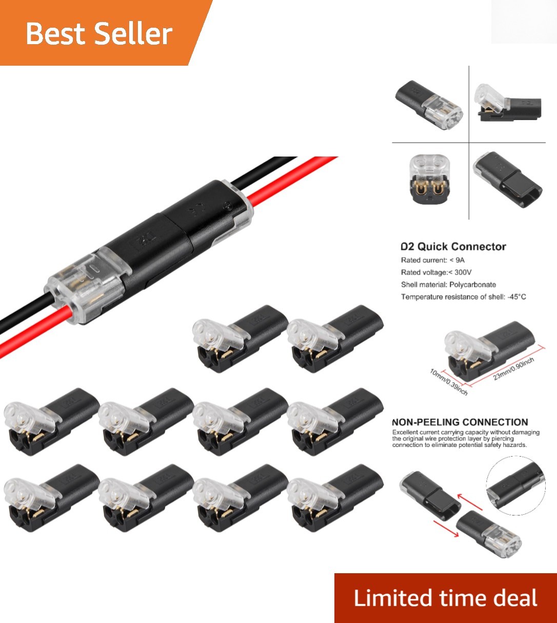 Reusable 2 Pin Low Voltage Wire Connectors - Fast and Safe Wiring Solution gallery