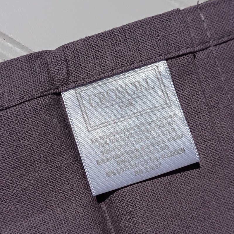 PAIR Croscill Malabar Amethyst Ascot Valances Purple Gray Paisley NEW Tassels gallery