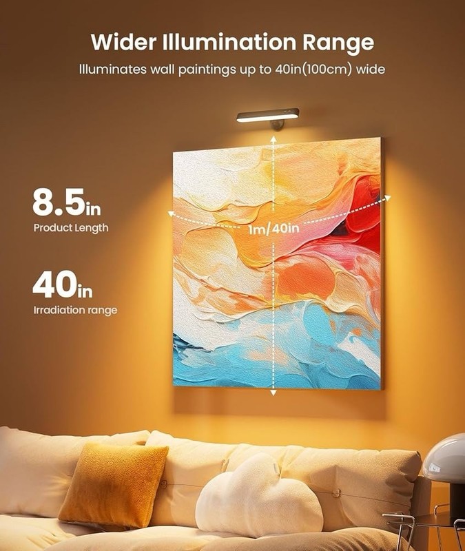 Rechargeable Wall Sconces LED Wall Lights with 7500Mah Battery Lamp for Bedroom gallery