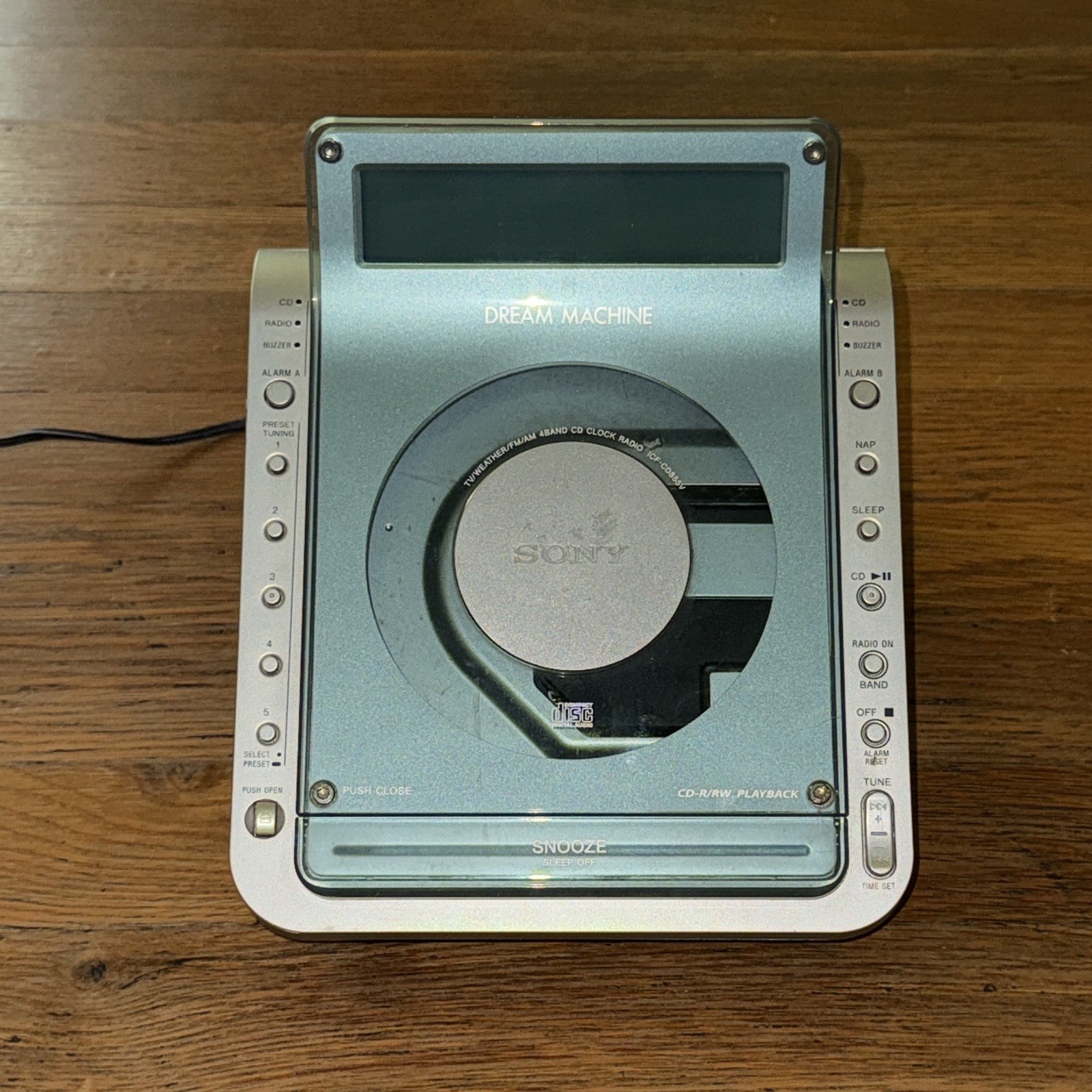 Sony Dream Machine ICF-CD855V CD Player Alarm Clock Radio FOR PARTS READ gallery