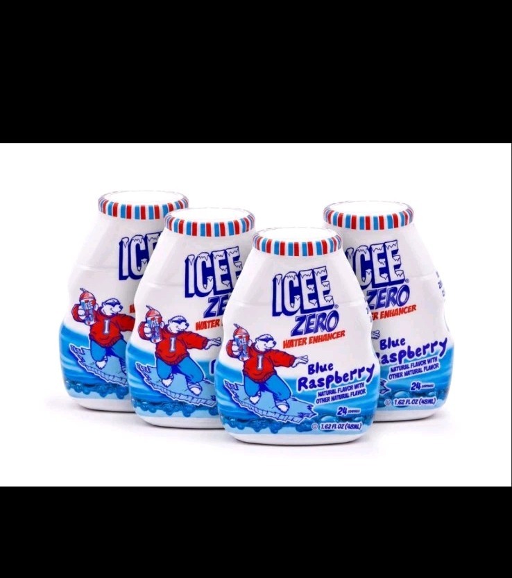 ICEE Zero Calorie Blue Raspberry Liquid Water Enhancer Drink - 4 Pack 1.62 Oz