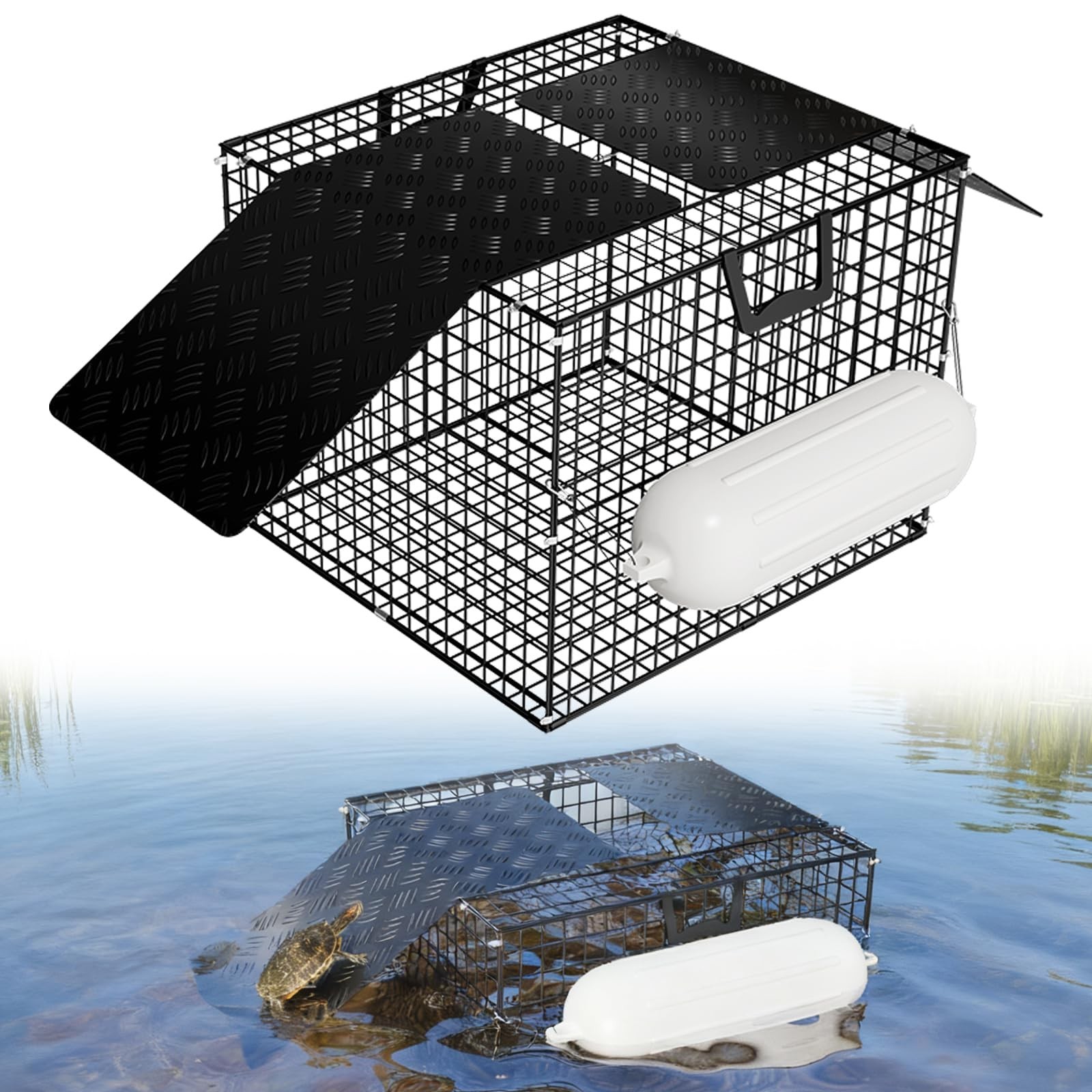 Floating Turtle Trap for Outdoor Water Solutions, Humane Snapping Turtle Trap gallery