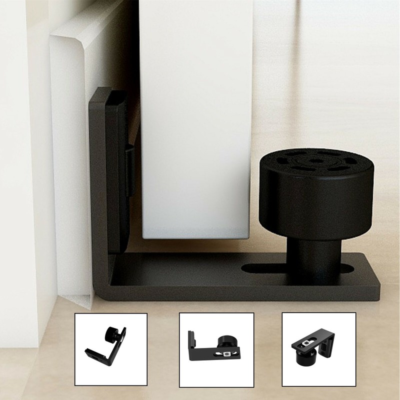 CCJH 1PC Adjustable Floor Guide for Sliding Barn Door Hardware Kit Wall-mounted gallery