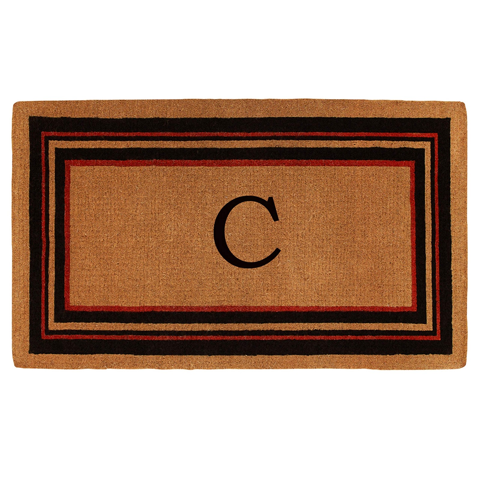 180061830C Esquire Monogram Doormat, Extra-Thick 18" x 30" x 1.50", Natural/B... gallery