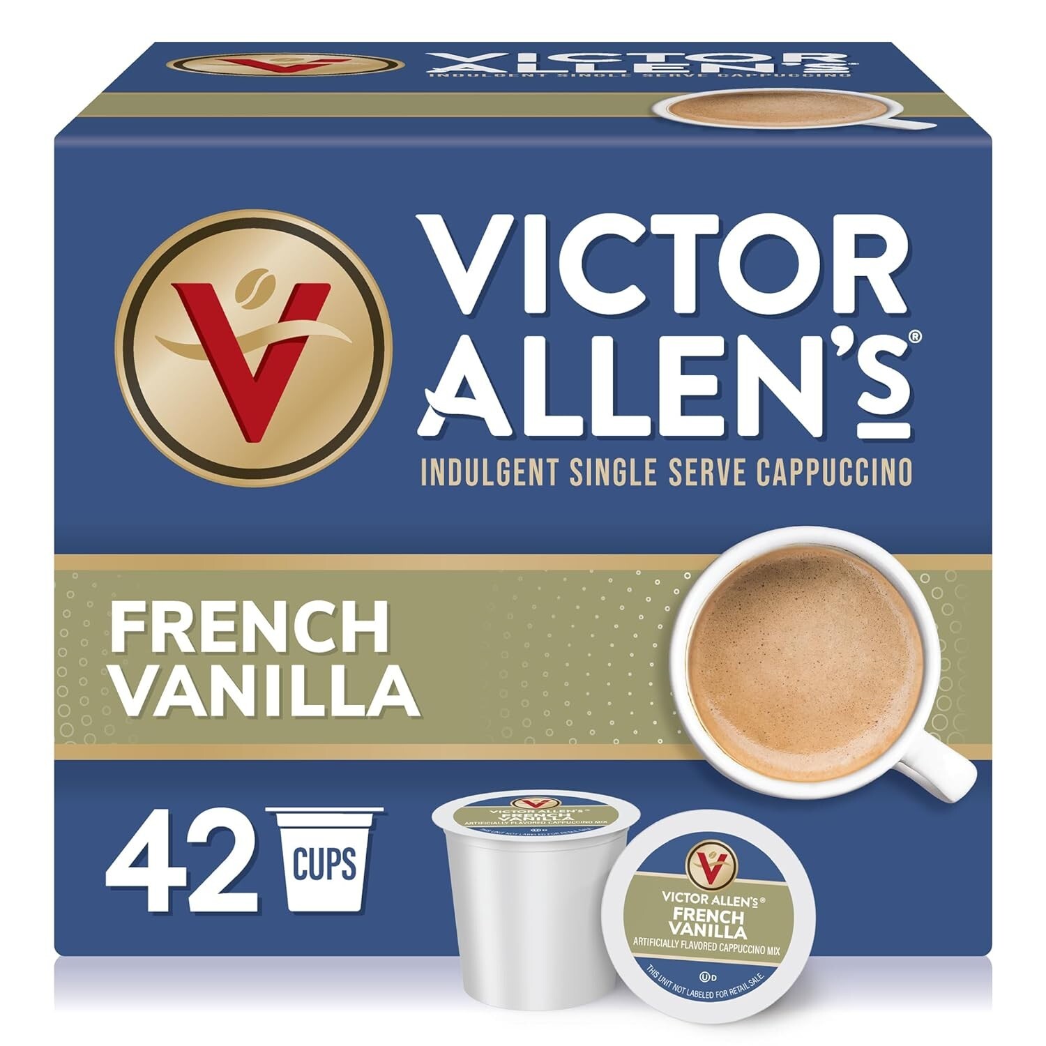 Victor Allen's Coffee French Vanilla Flavored Cappuccino Mix,K-Cup Pods,42 Count gallery