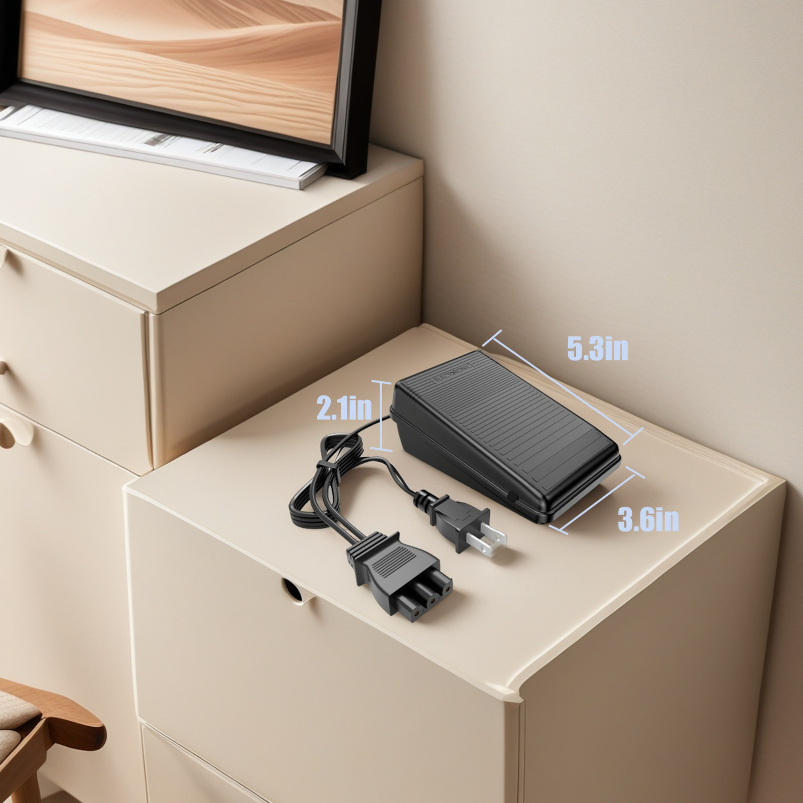 Foot Control Pedal & Power Cord for Singer Sewing Machines Models:Simple,Talent gallery