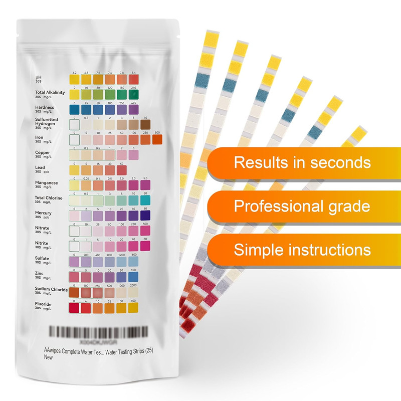 Complete Water Testing Kits for Drinking Water 25 Strips Bag Pack 16 in Well, Ta gallery