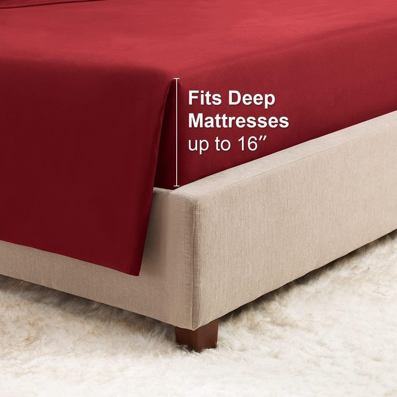 Empyrean Queen Sheets - 4 PC Super Soft Bed Sheets Queen Size - Double Brushe... gallery