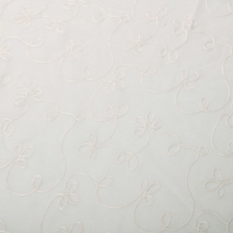 Embroidered Abstract Sheer Grommet Traditional Shrink Resistant Indoor Curtain gallery