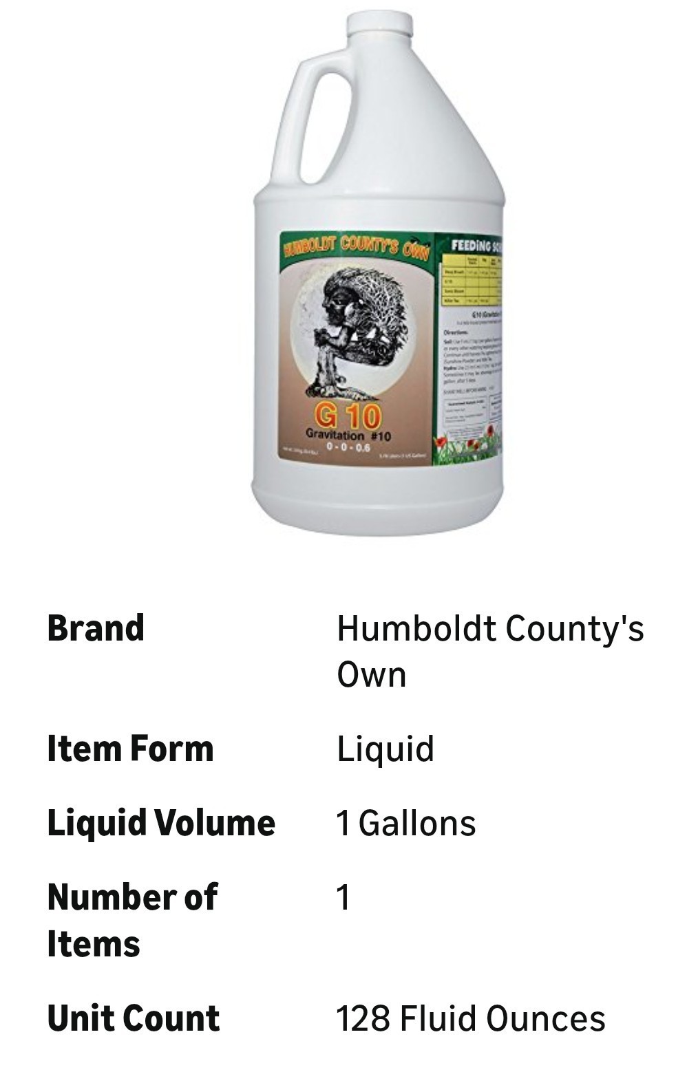 Humboldt County's Own Gravity Flower Hardener Liquid 1 Gal Kelp Vitamin B1 gallery
