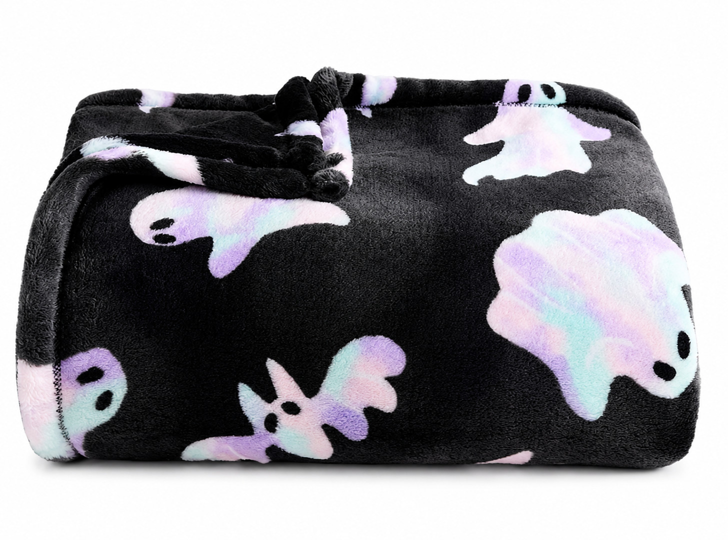 The Big One Ghost Haunting Plush Throw Blanket 60x72 Halloween Ghosts Bats Cats gallery