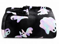 The Big One Ghost Haunting Plush Throw Blanket 60×72 Halloween Ghosts Bats Cats