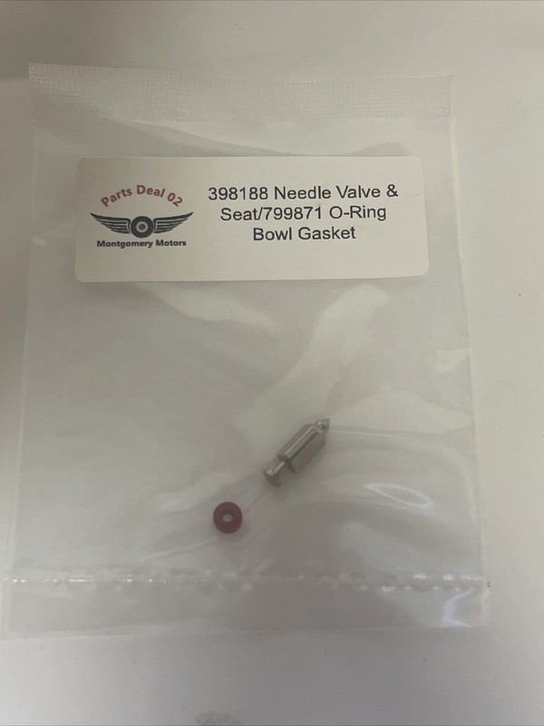 2 NEEDLE SEAT FLOAT VALVE CARBURETOR KIT FITS BRIGGS STRATTON 398188 83412 gallery