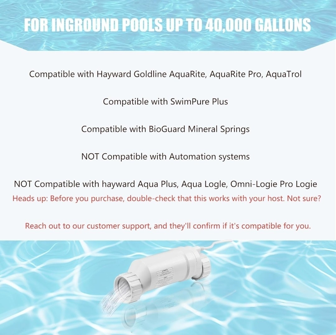 40000 Gallons Salt Chlorination System For Hayward W3T-Cell-15 In-Ground Pools gallery