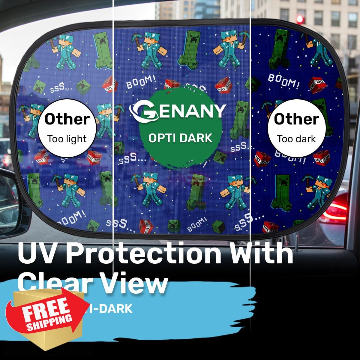 GENANY Cube Builder Game Window Sun Shades 21x14 gallery