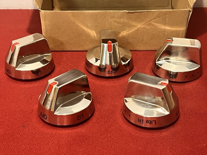 Chrome Oven Knobs For Samsung Gas Range Stove Burner (5 Knob Set) gallery