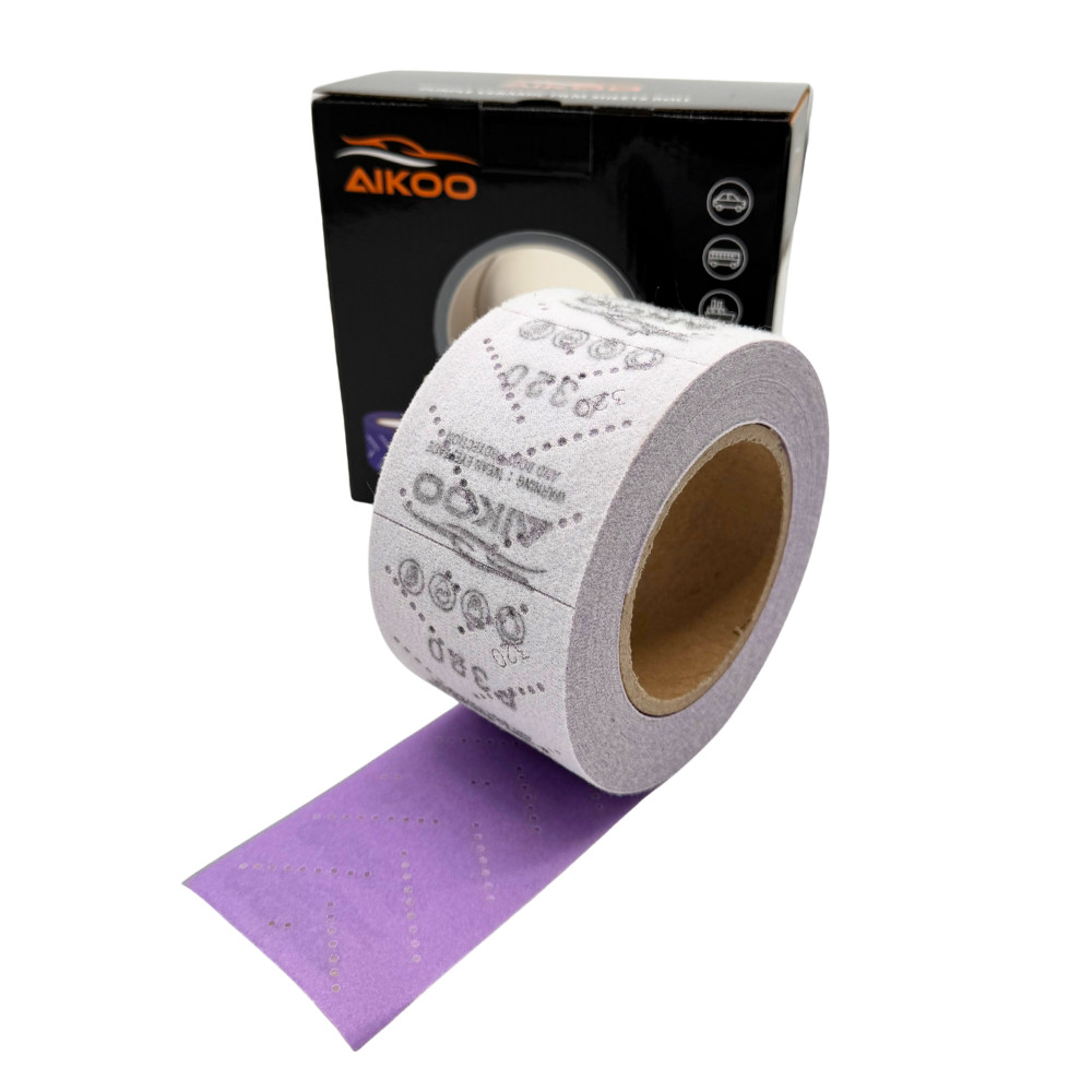 AIKOO Ceramic Multi-Hole Hook & Loop Sandpaper Continuous Roll 2.75" x 12m gallery