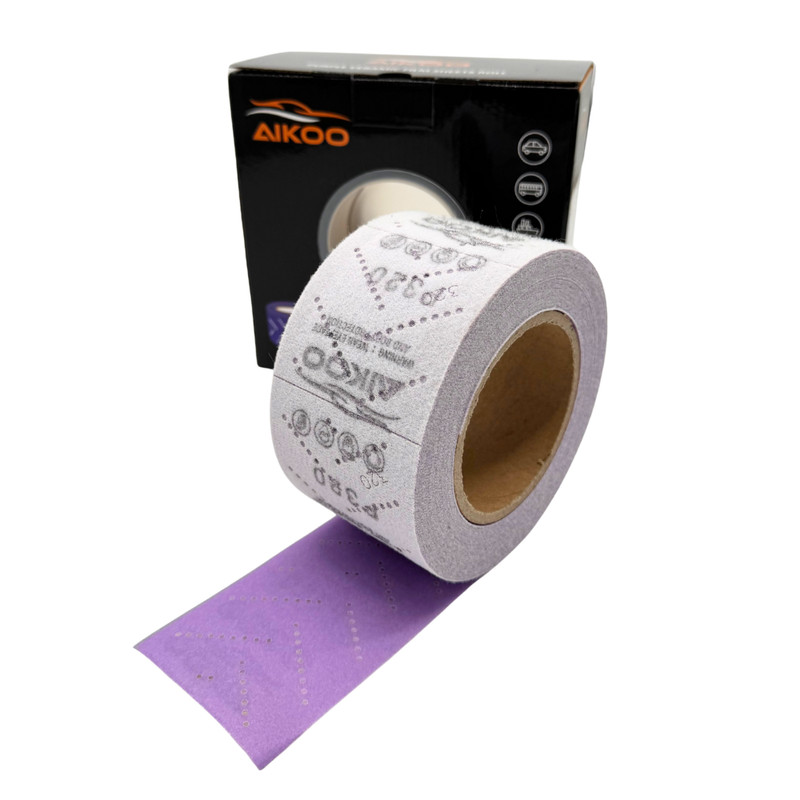 AIKOO Ceramic Multi-Hole Hook & Loop Sandpaper Continuous Roll 2.75" x 12m gallery