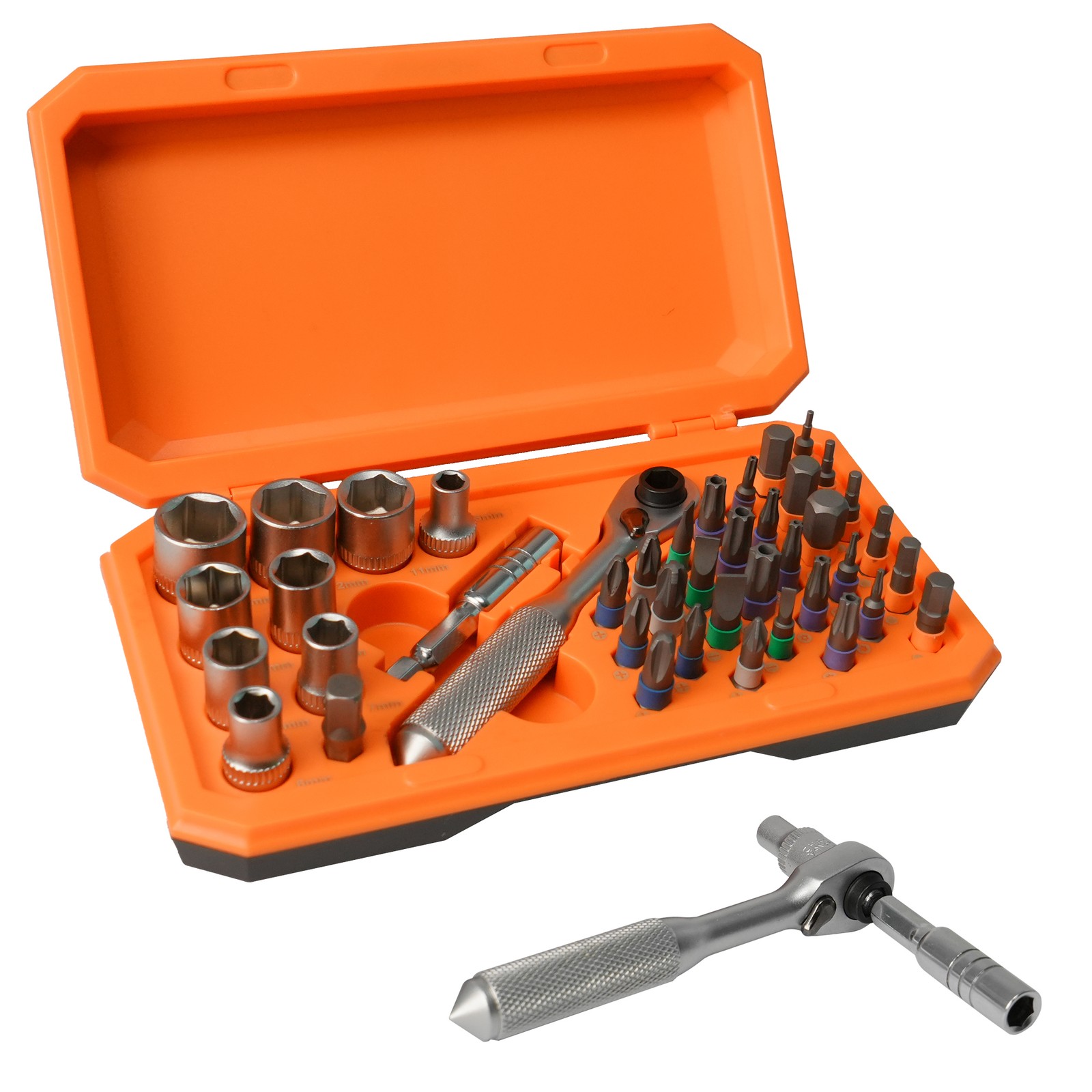 42pcs Precision Ratchet Screwdriver Set Repair Tool Kit Torque Wrench Sockets gallery