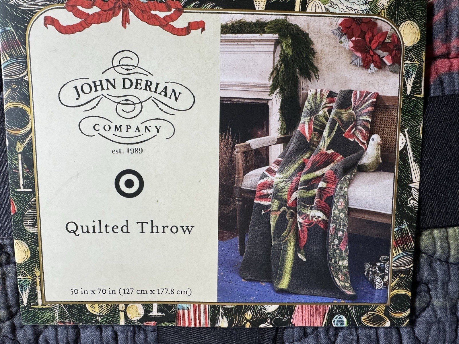 John Derian Target Blanket Quilted Throw Amaryllis Flower Cotton Quilt 2025 NWT gallery