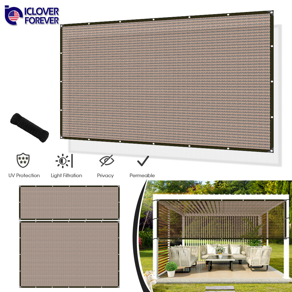 90% Sun Shade Cloth with Grommets Pergola Canopy Cover Patio Mesh Tarp Screens gallery