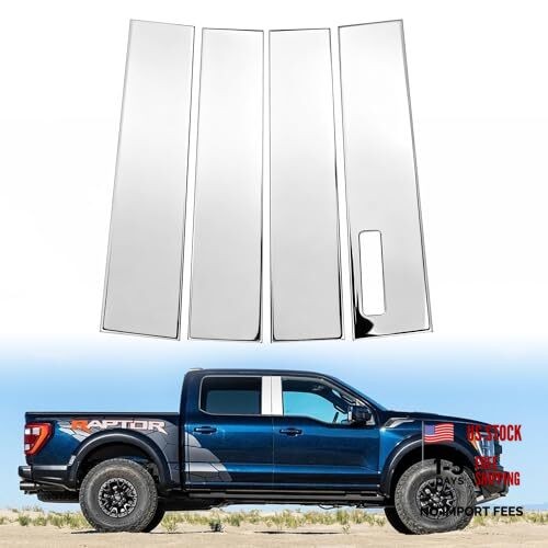 Door Pillar Trim Compatible with Stainless Steel Door Ford F-150 2015-2021 gallery