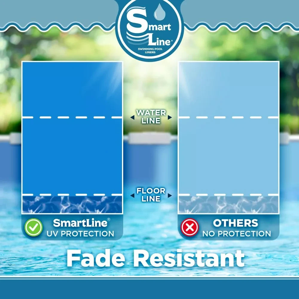 SmartLine 25 Gauge Round Swirl Bottom Swimming Pool Overlap Liners w/ Gasket gallery
