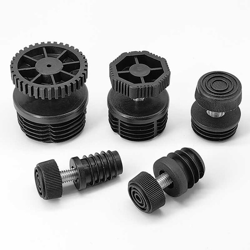 Round Tube Inserts End Cap Adjustable Table Foot Furniture Leveling Feet 16-76mm gallery