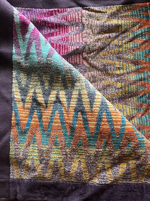 Missoni Throw Blanket Chevron Pattern 47×63in Multicolor Cotton 100% gallery