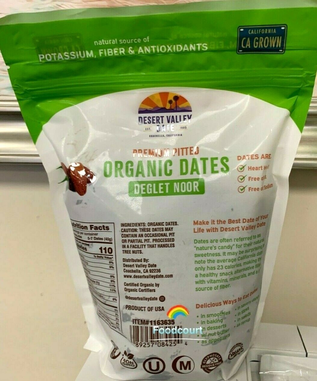 2 Packs Desert Valley Organic Dates Deglet Noor Dried Fruit 40 oz Each Pack gallery